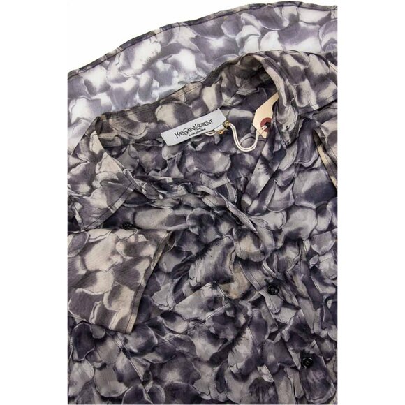 Yves Saint Laurent Rive Gauche Blouses 6 Grey - Picture 3 of 3
